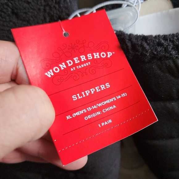 NWT Wondershop Billie Puffer Slide Slippers Black Men’s Size 13-14 Lounge New - Picture 4 of 5